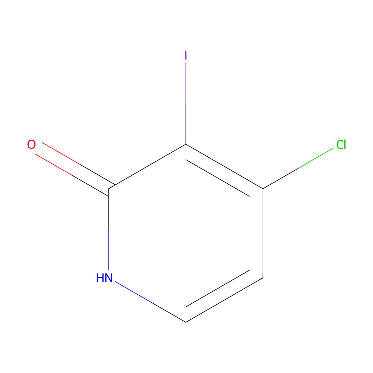 4-Chloro-3-iodopyridin-2-ol molecular structure, CAS 1805115-68-7