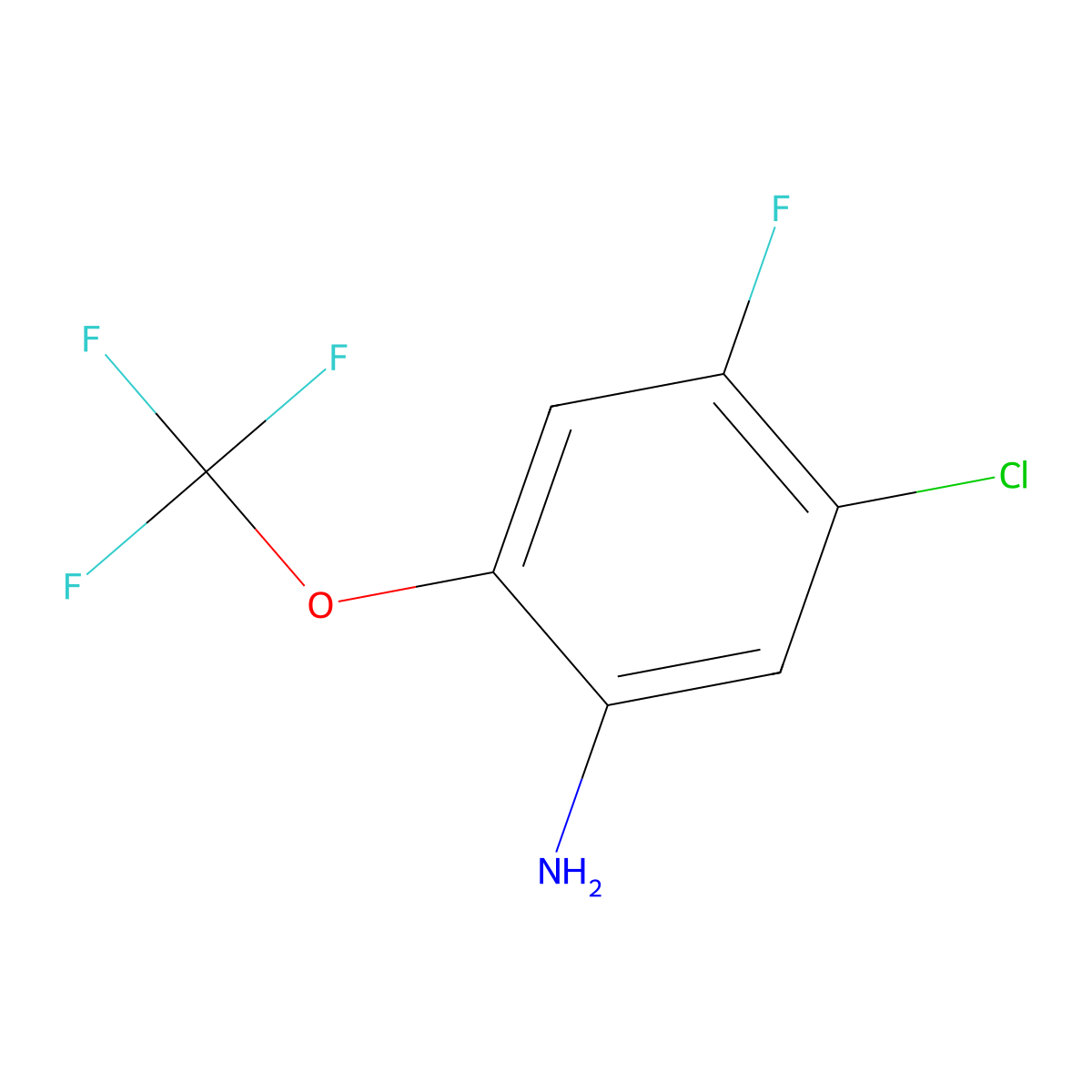 5-Chloro-4-fluoro-2-(trifluoromethoxy)aniline molecular structure, CAS 1805115-99-4