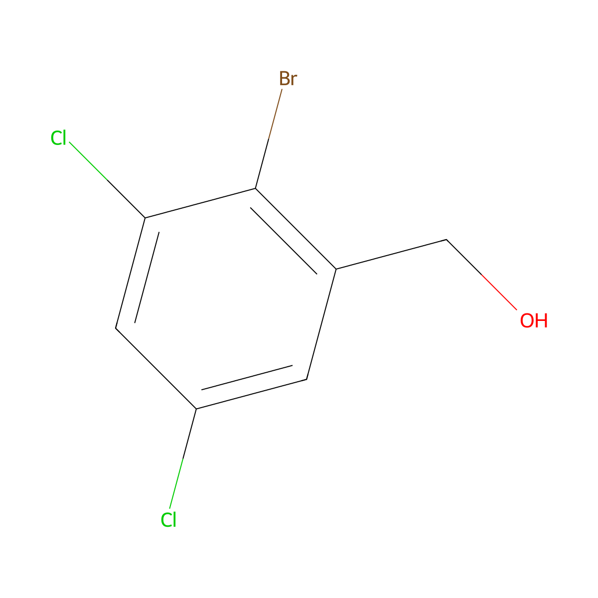 2-Bromo-3,5-dichlorobenzyl alcohol molecular structure, CAS 1805119-68-9