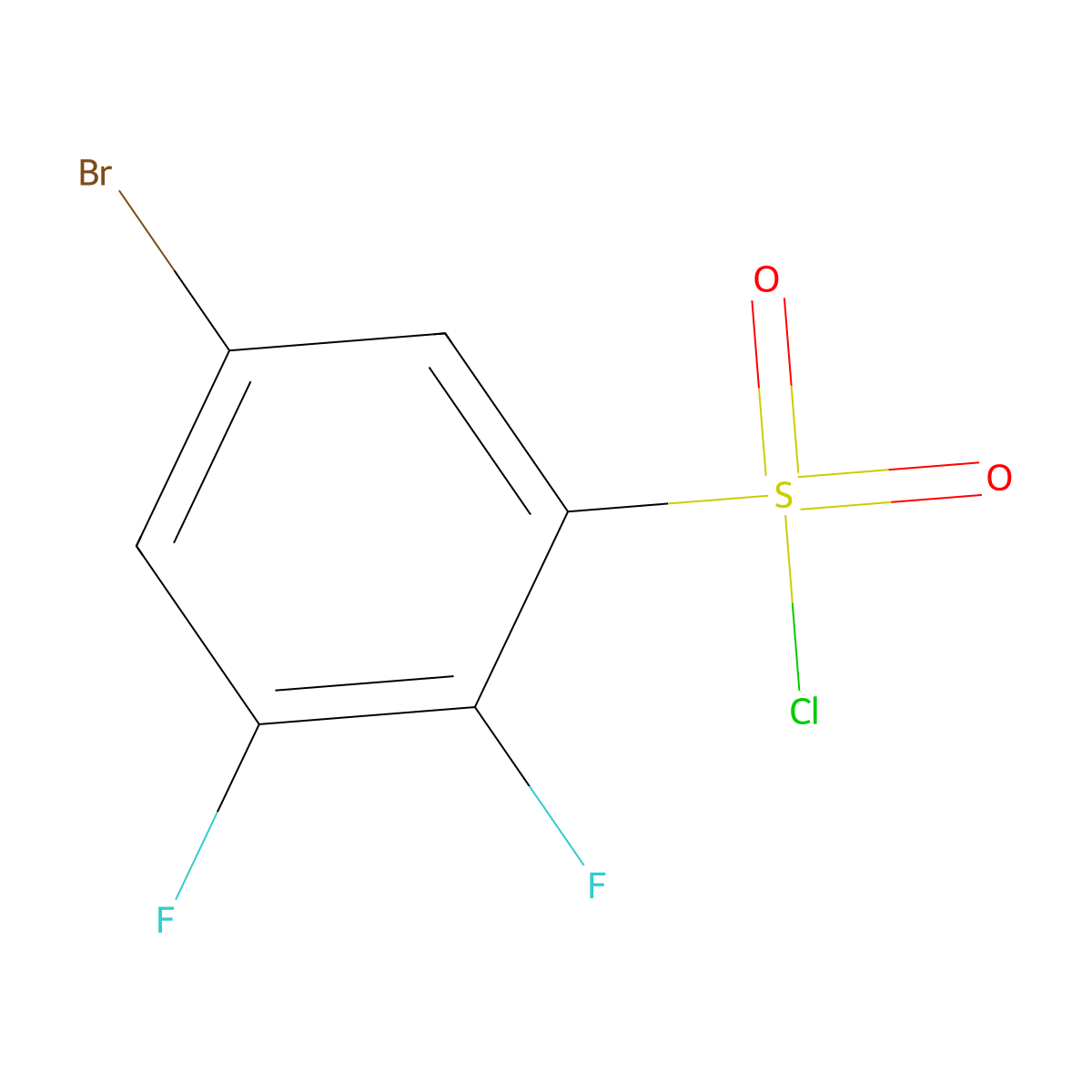 5-Bromo-2,3-difluorobenzenesulfonyl chloride molecular structure, CAS 1805119-83-8