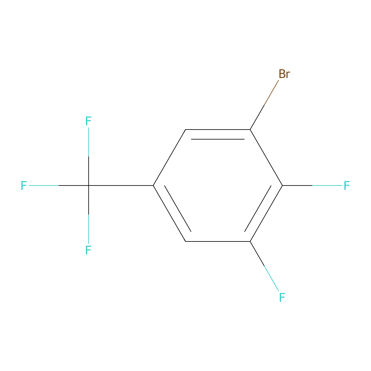 1-Bromo-2,3-difluoro-5-(trifluoromethyl)benzene molecular structure, CAS 1805119-88-3