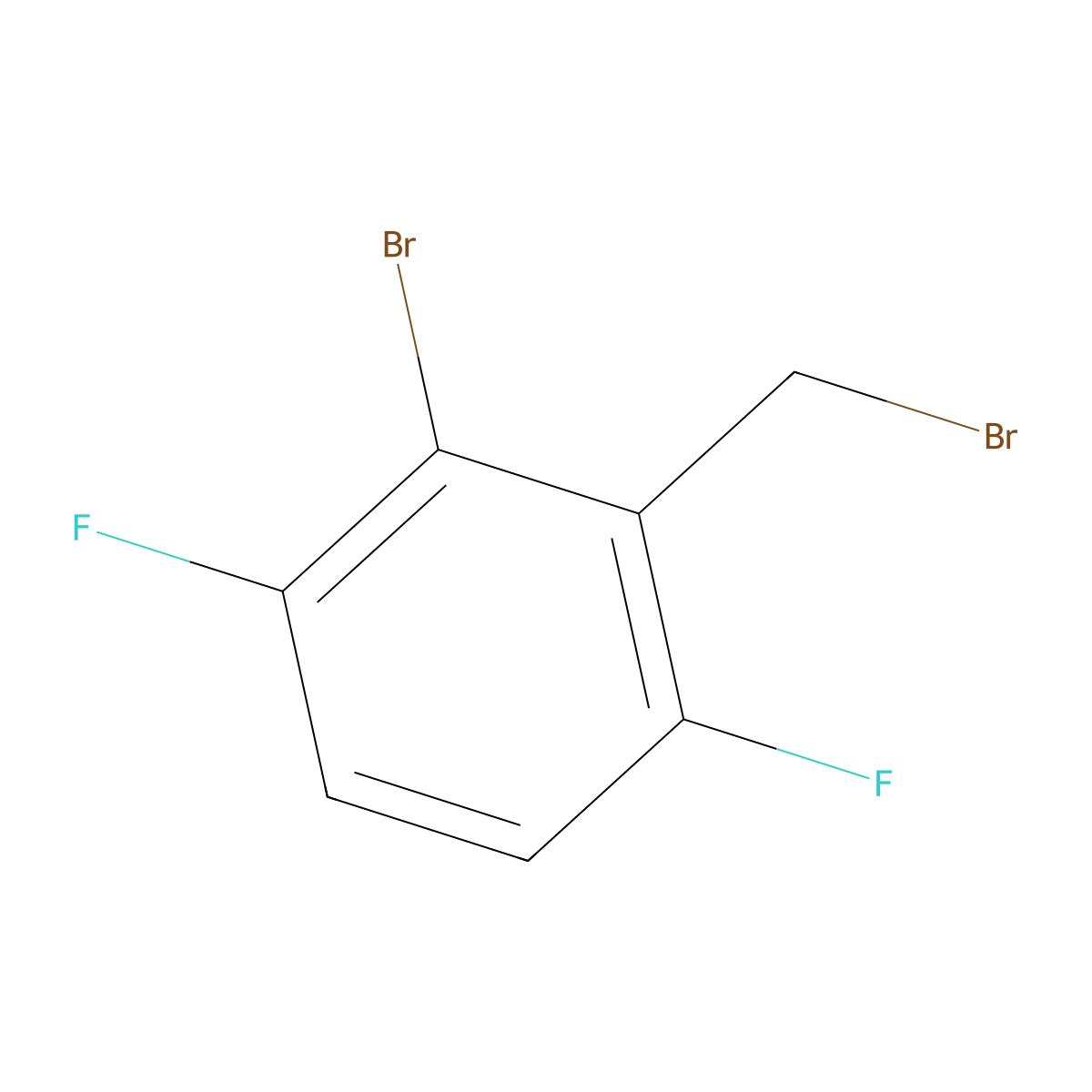 2-Bromo-3,6-difluorobenzyl bromide molecular structure, CAS 1805119-92-9