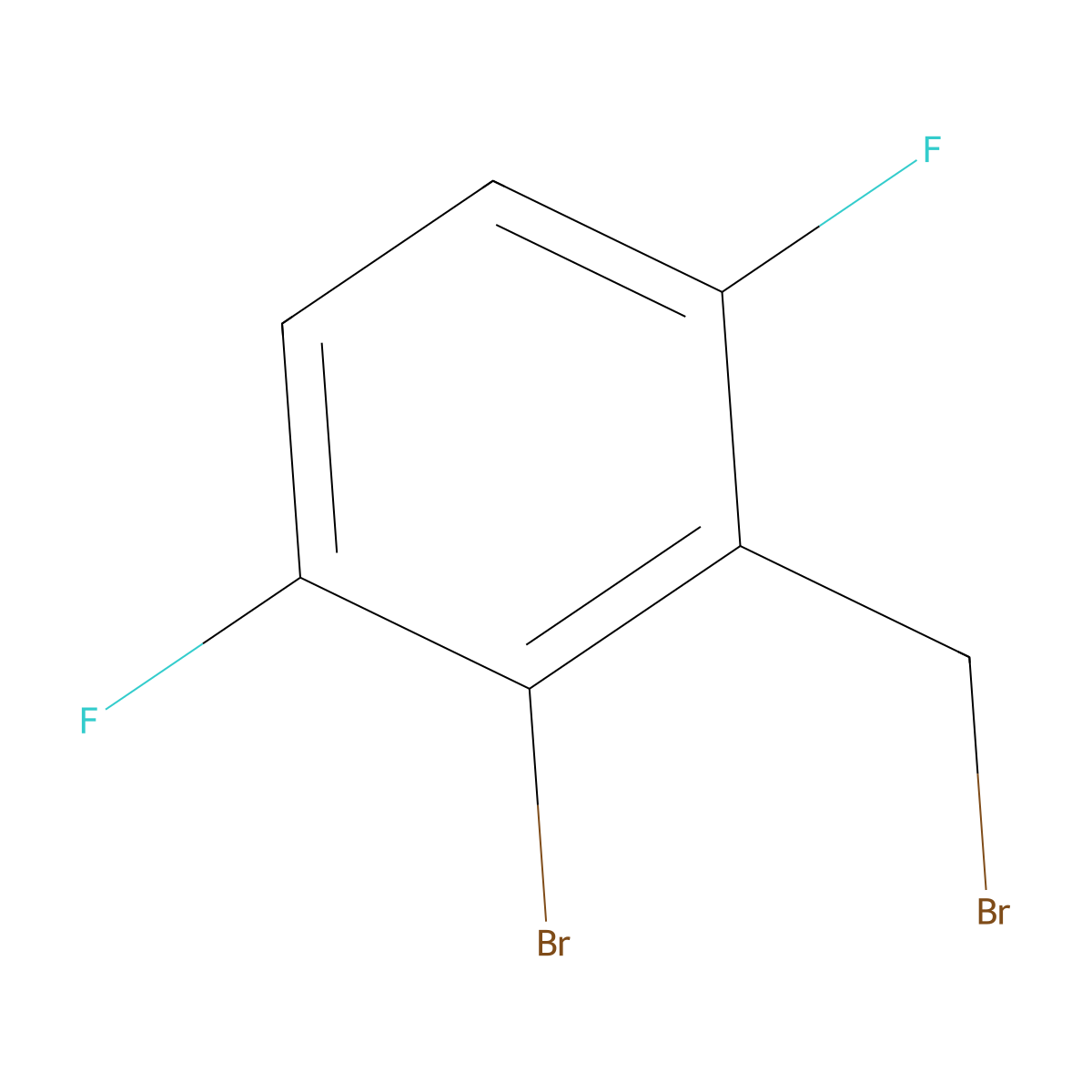 2-Bromo-3,6-difluorobenzyl bromide molecular structure, CAS 1805119-92-9
