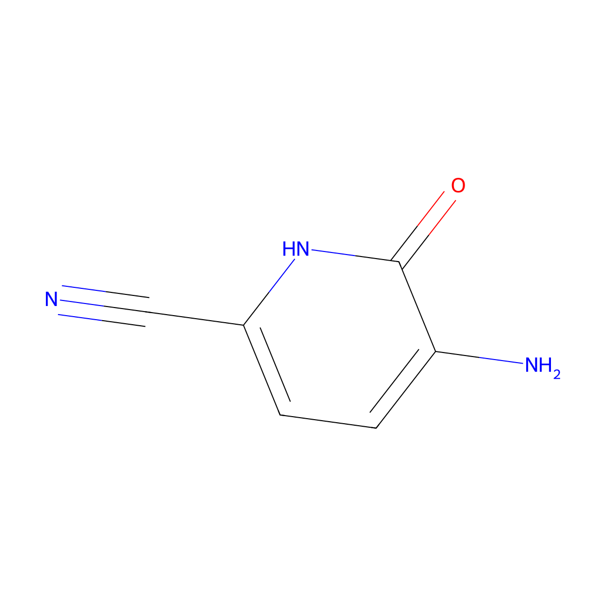 5-Amino-6-oxo-1,6-dihydropyridine-2-carbonitrile molecular structure, CAS 1805121-58-7