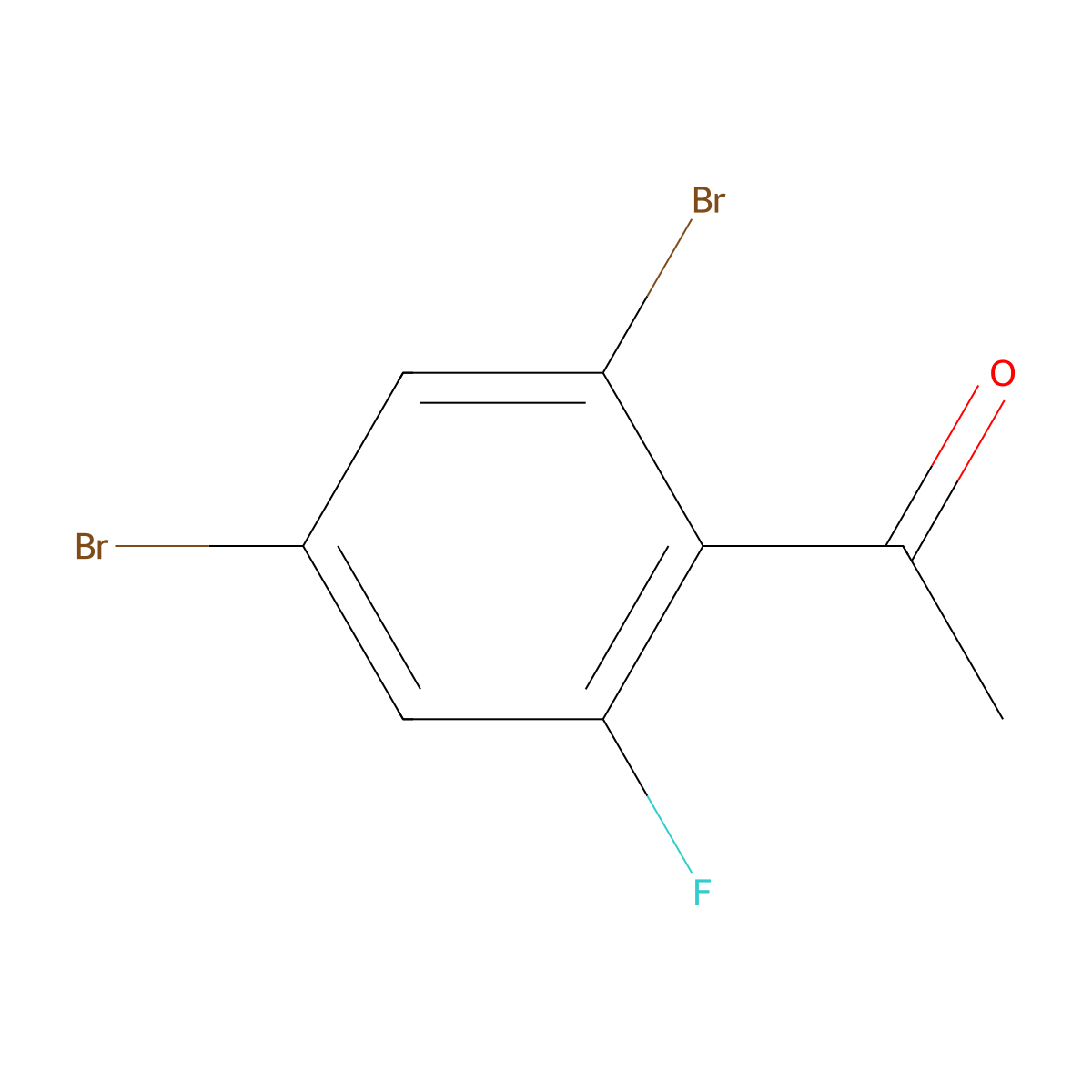 1-(2,4-Dibromo-6-fluorophenyl)ethanone molecular structure, CAS 1805122-12-6