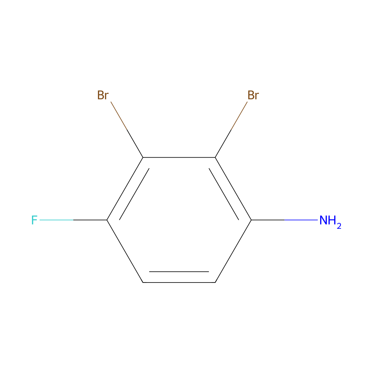 2,3-Dibromo-4-fluoroaniline molecular structure, CAS 1805122-19-3