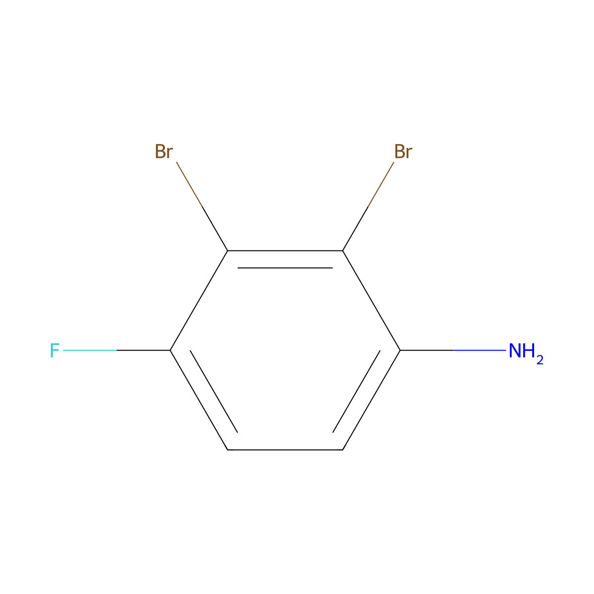 2,3-Dibromo-4-fluoroaniline molecular structure, CAS 1805122-19-3