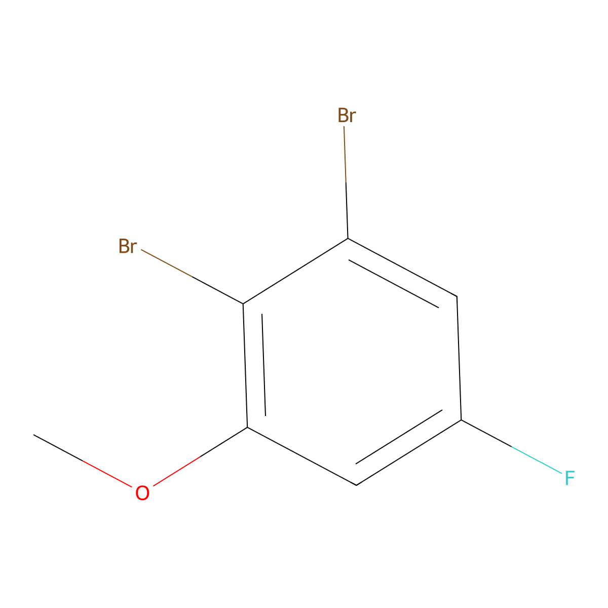 2,3-Dibromo-5-fluoroanisole molecular structure, CAS 1805122-29-5