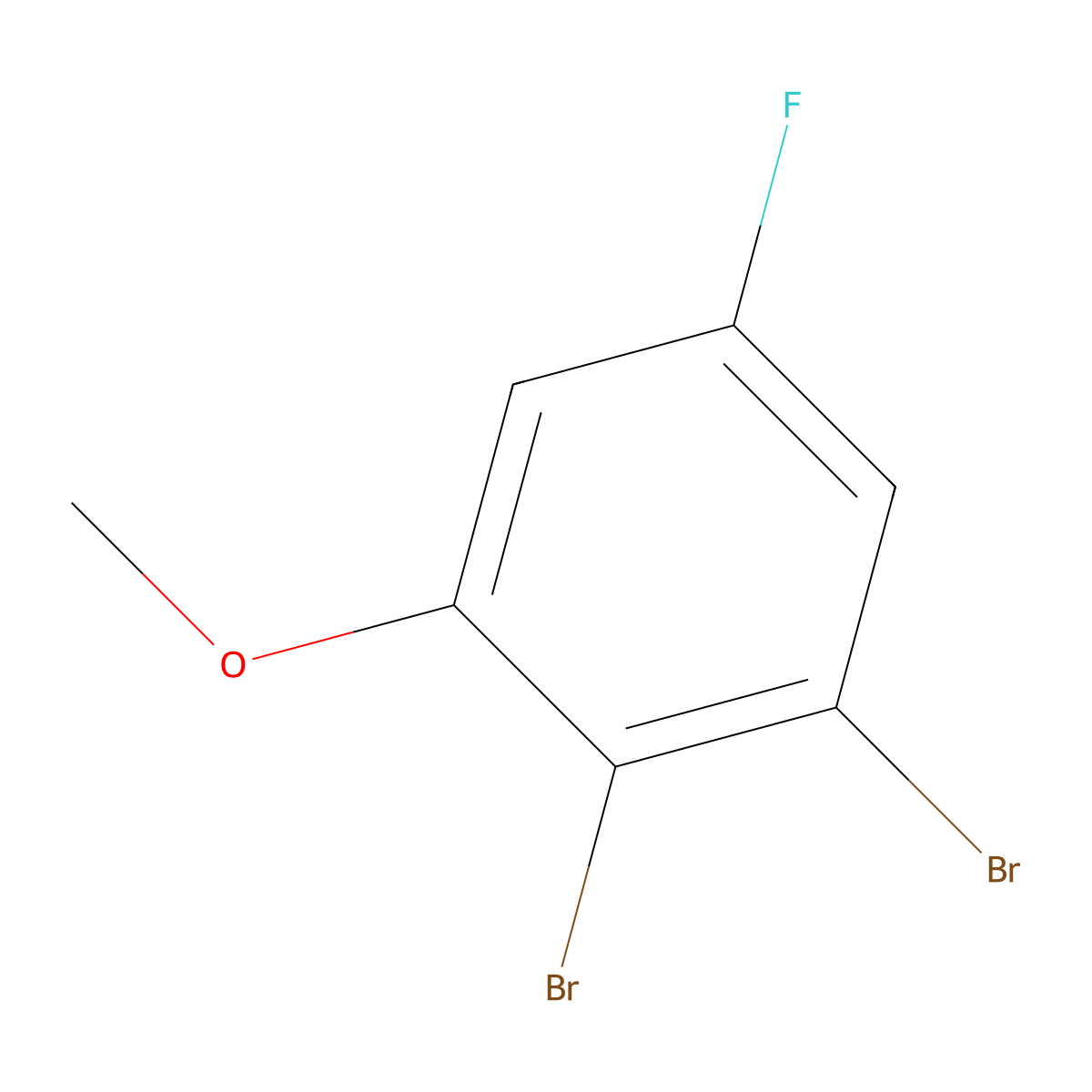 2,3-Dibromo-5-fluoroanisole molecular structure, CAS 1805122-29-5