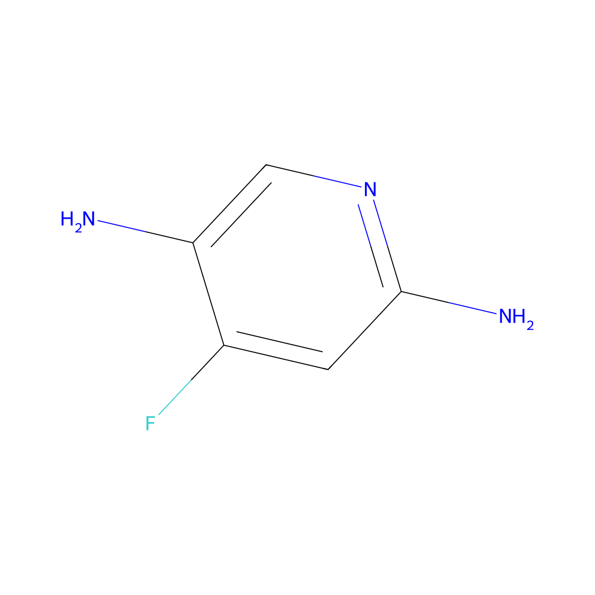 4-Fluoropyridine-2,5-diamine molecular structure, CAS 1805122-34-2
