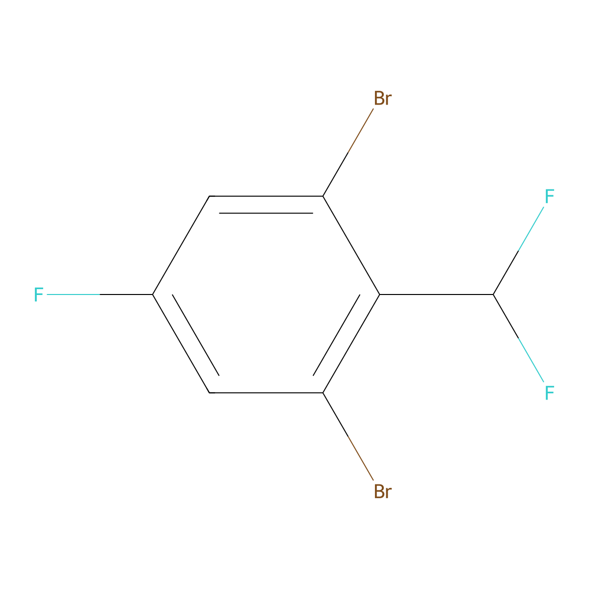 1,3-Dibromo-2-(difluoromethyl)-5-fluorobenzene molecular structure, CAS 1805122-63-7