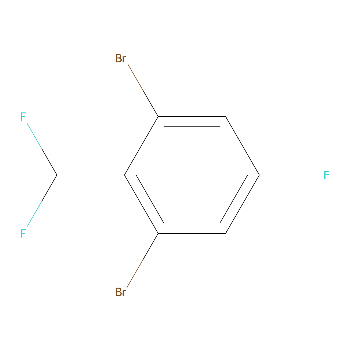 1,3-Dibromo-2-(difluoromethyl)-5-fluorobenzene molecular structure, CAS 1805122-63-7