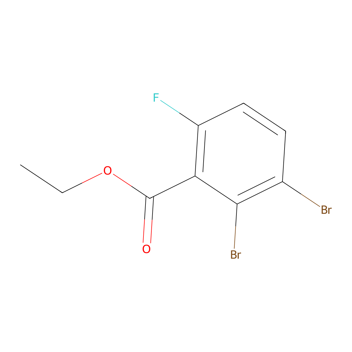 Ethyl 2,3-dibromo-6-fluorobenzoate molecular structure, CAS 1805122-86-4