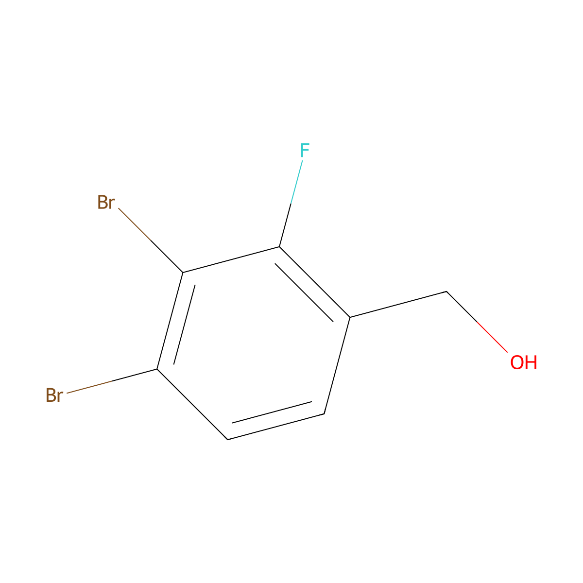 (3,4-Dibromo-2-fluorophenyl)methanol molecular structure, CAS 1805123-04-9
