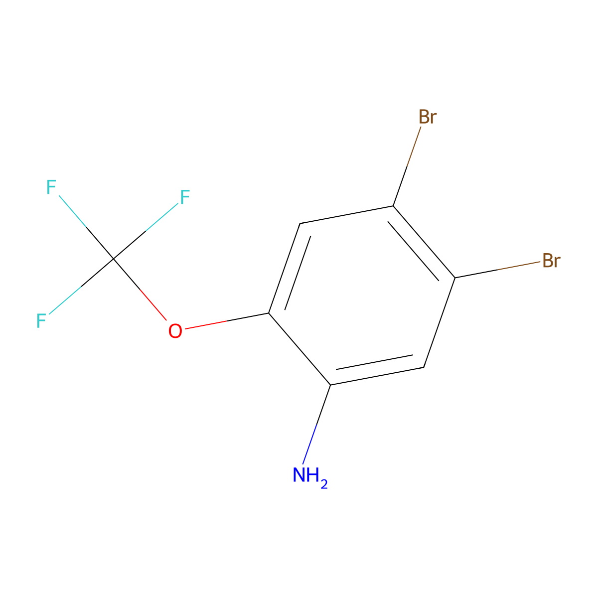 4,5-Dibromo-2-(trifluoromethoxy)aniline molecular structure, CAS 1805123-70-9