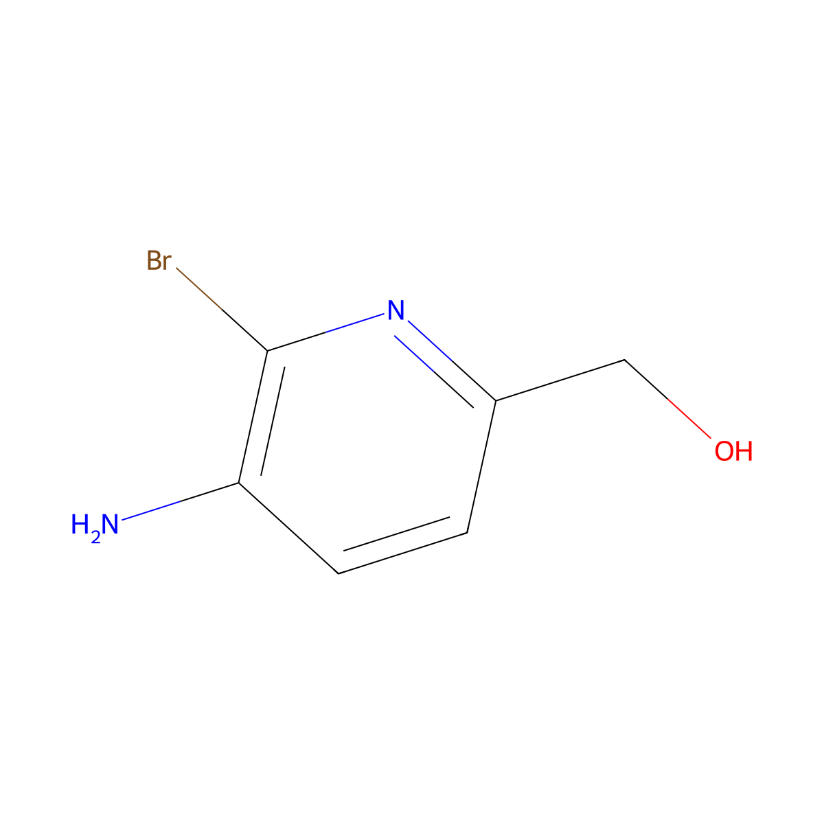(5-Amino-6-bromopyridin-2-yl)methanol molecular structure, CAS 1805123-91-4