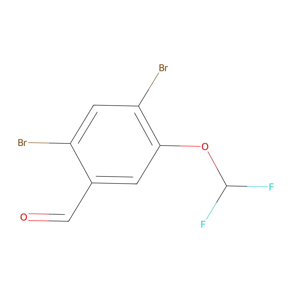 2,4-Dibromo-5-(difluoromethoxy)benzaldehyde molecular structure, CAS 1805125-54-5