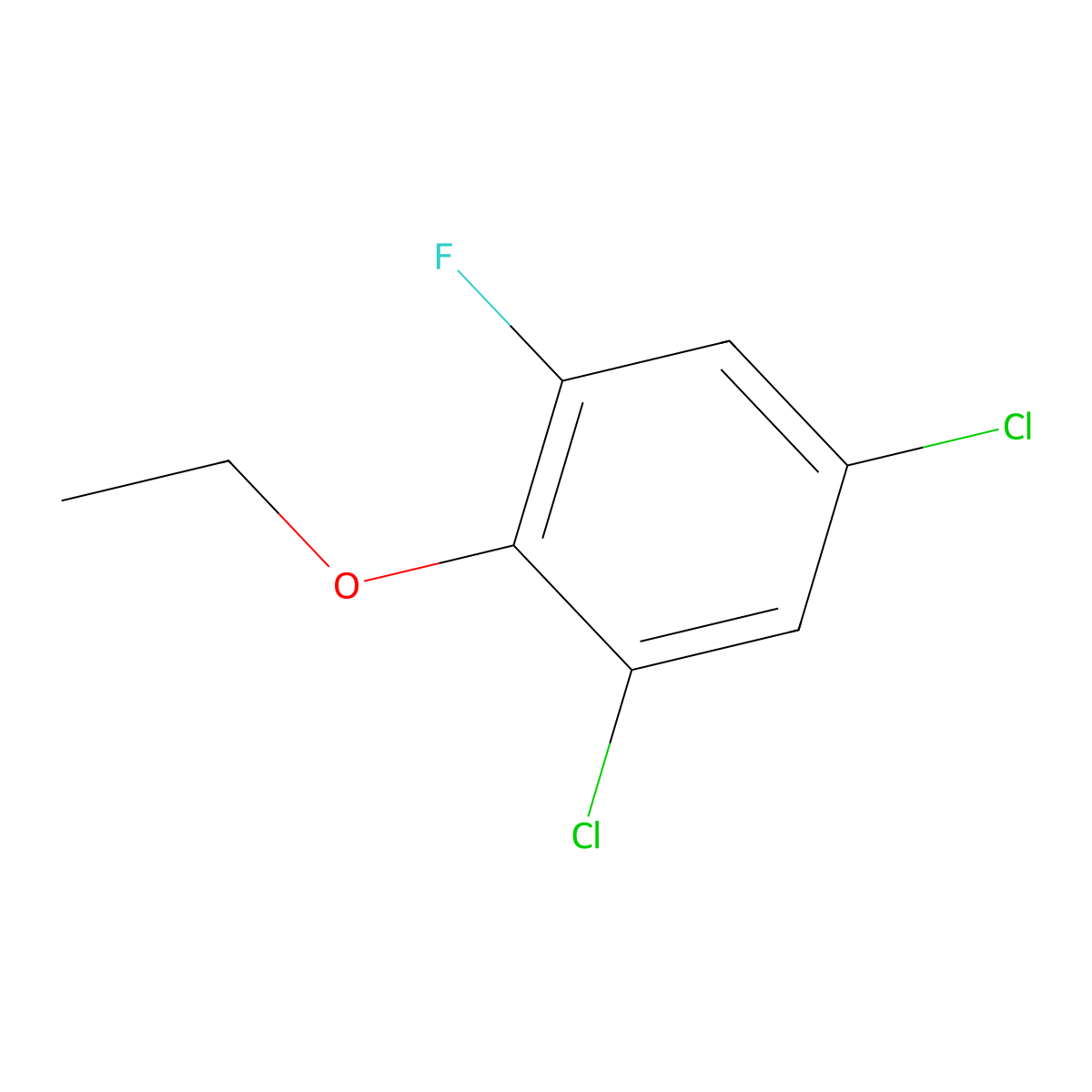1,5-Dichloro-2-ethoxy-3-fluorobenzene molecular structure, CAS 1805126-73-1