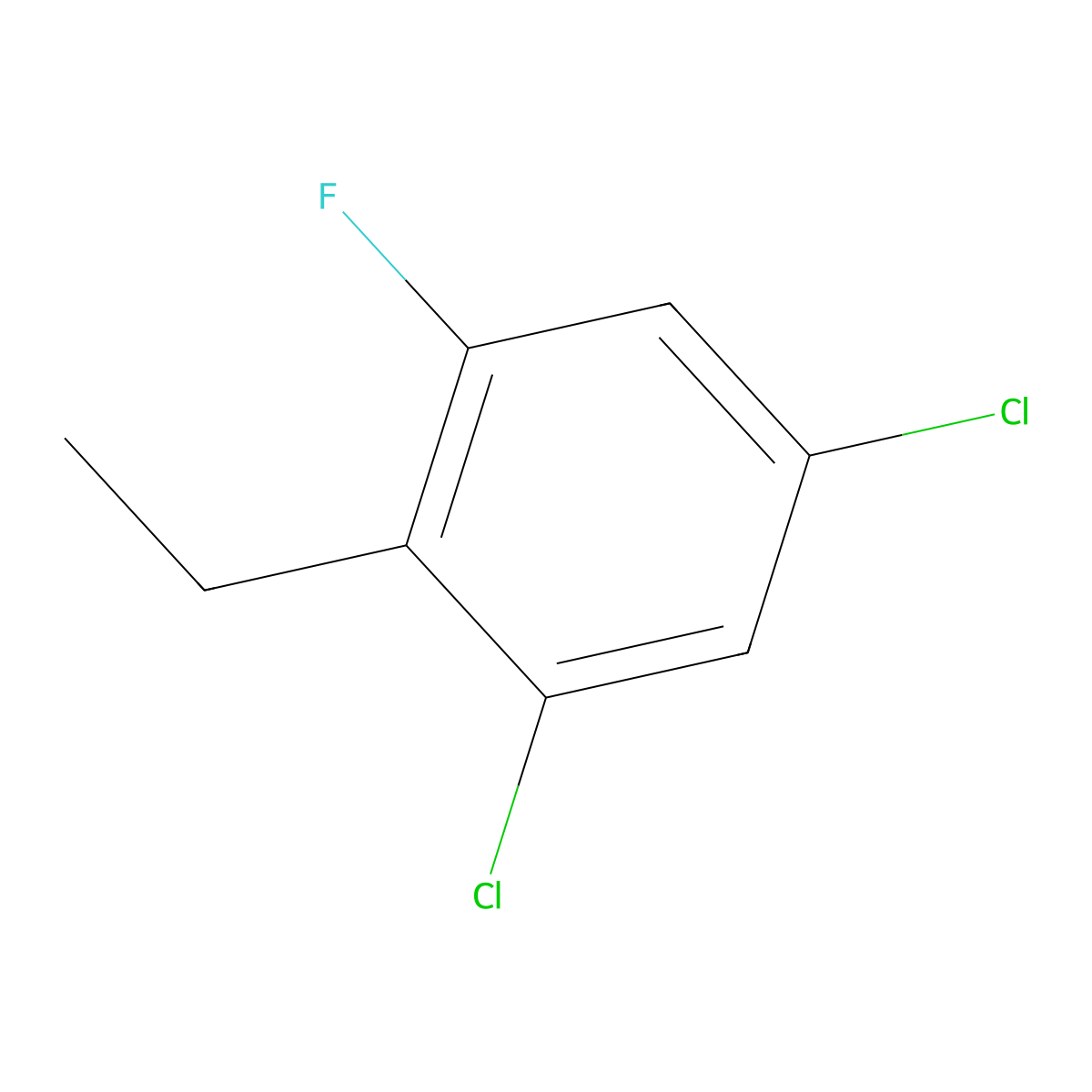 1,5-Dichloro-2-ethyl-3-fluorobenzene molecular structure, CAS 1805127-50-7