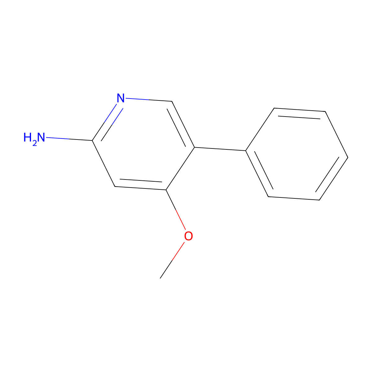 4-Methoxy-5-phenylpyridin-2-amine molecular structure, CAS 1805127-68-7