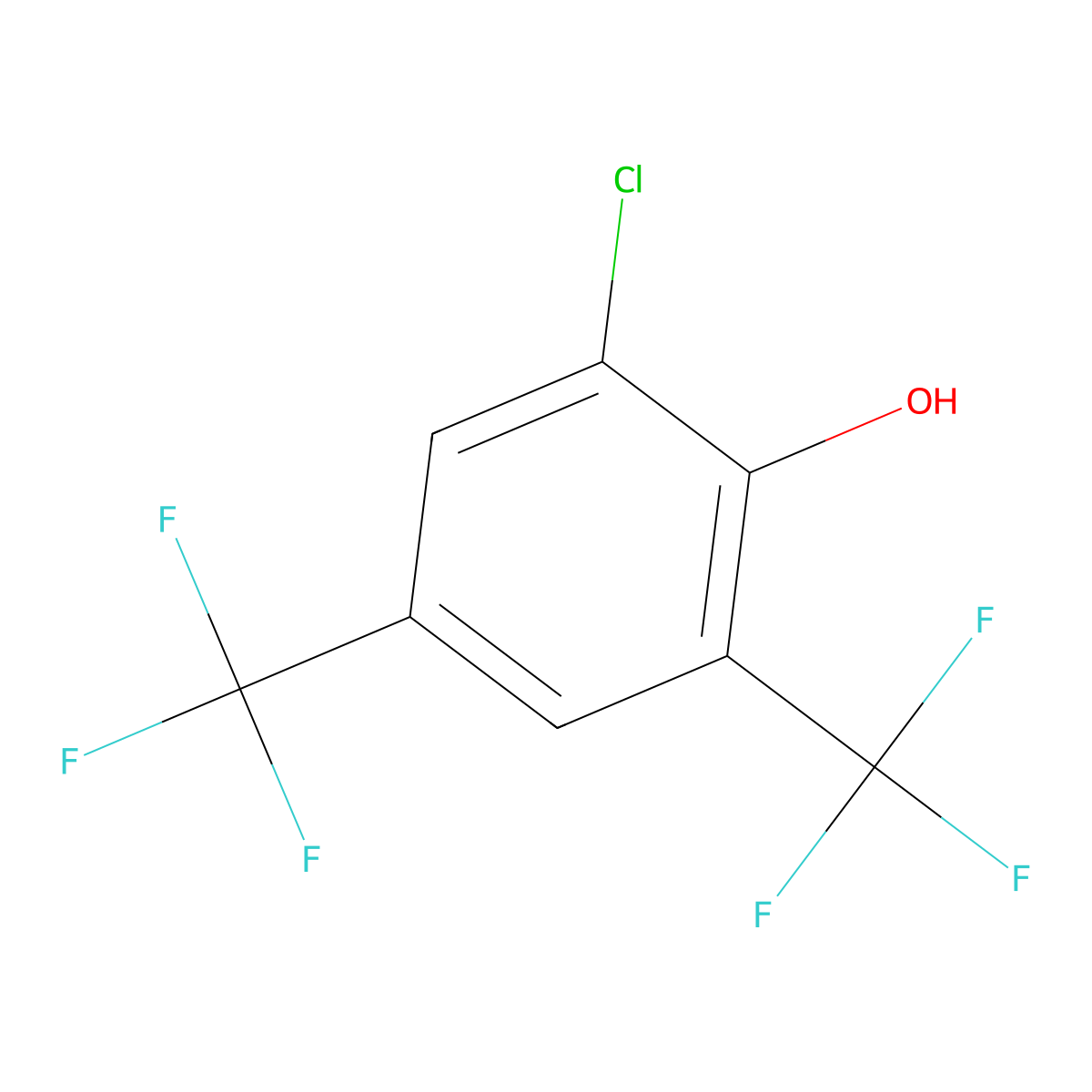 2-Chloro-4,6-bis(trifluoromethyl)phenol molecular structure, CAS 1805131-48-9