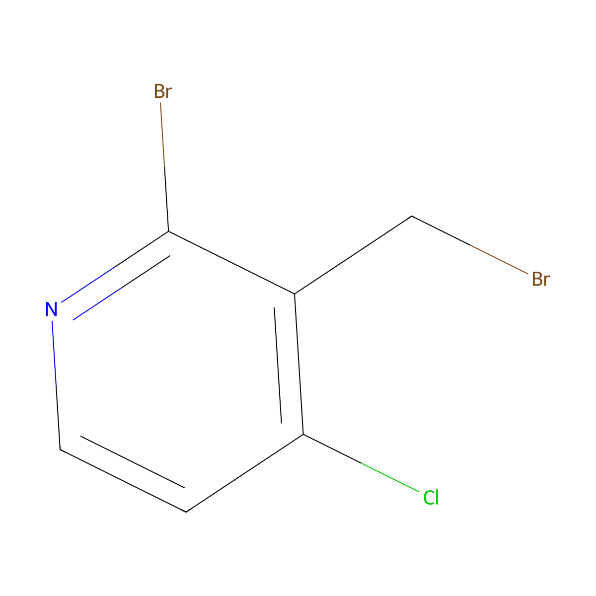 2-Bromo-3-(bromomethyl)-4-chloropyridine molecular structure, CAS 1805132-93-7