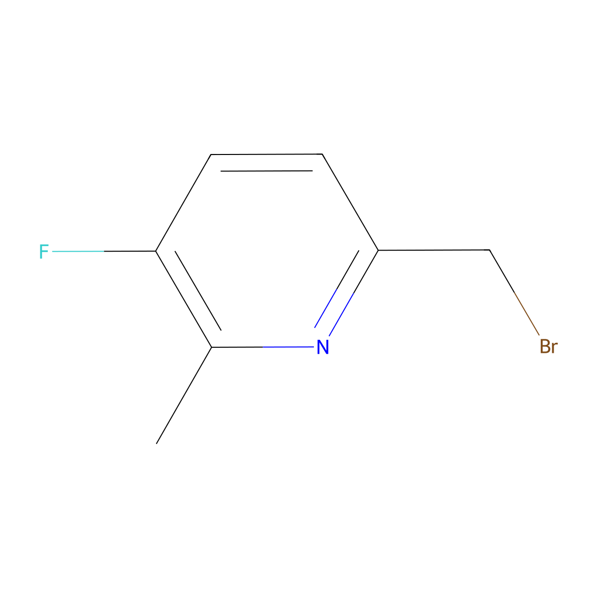 6-(Bromomethyl)-3-fluoro-2-methylpyridine molecular structure, CAS 1805141-21-2