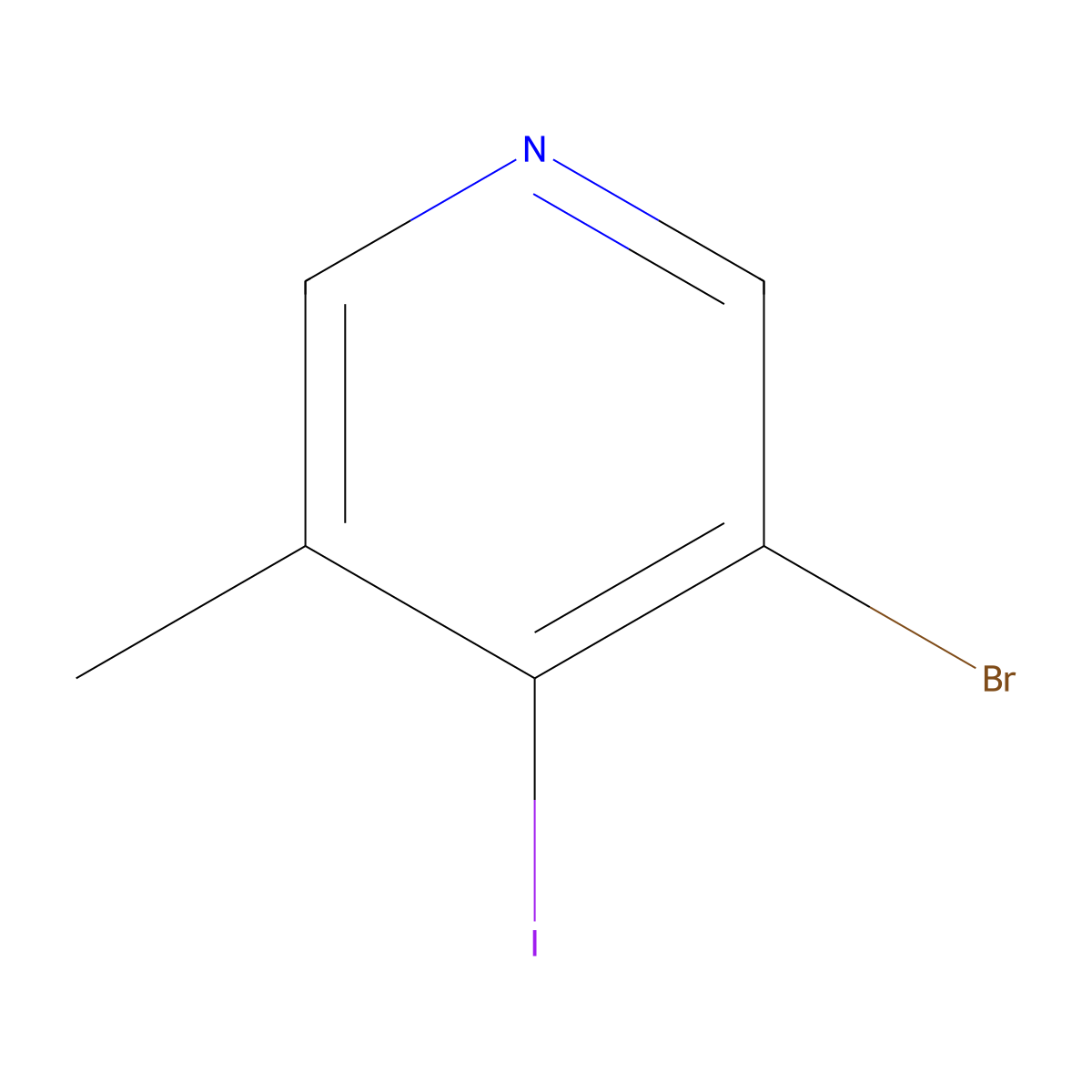 3-Bromo-4-iodo-5-methylpyridine molecular structure, CAS 1805150-54-2