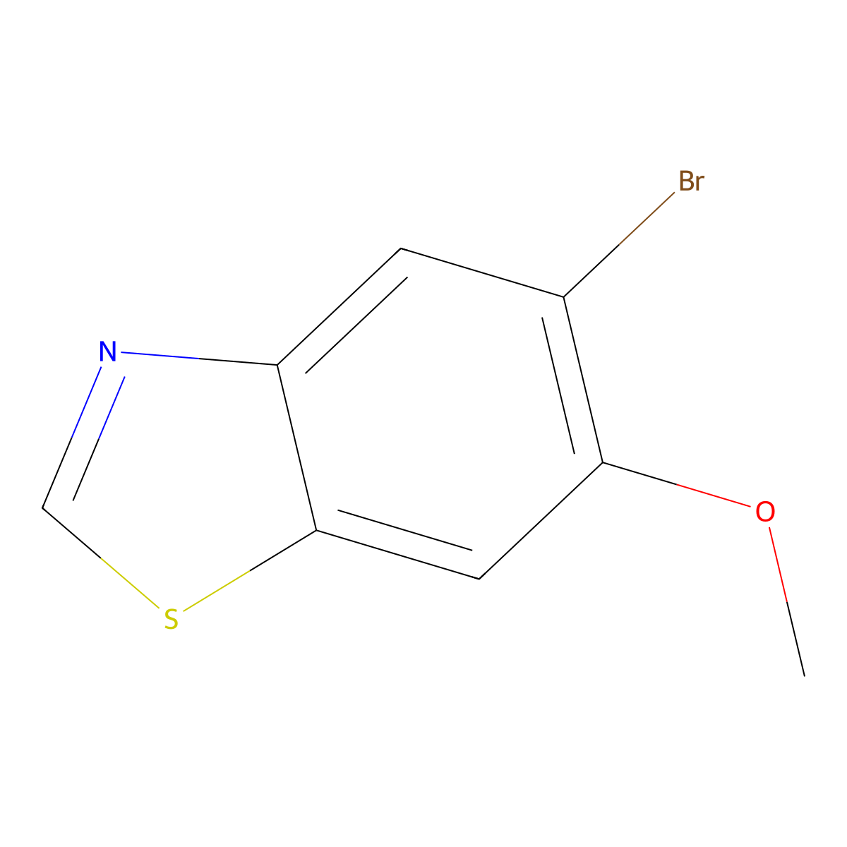 5-Bromo-6-methoxy-1,3-benzothiazole molecular structure, CAS 1805151-05-6