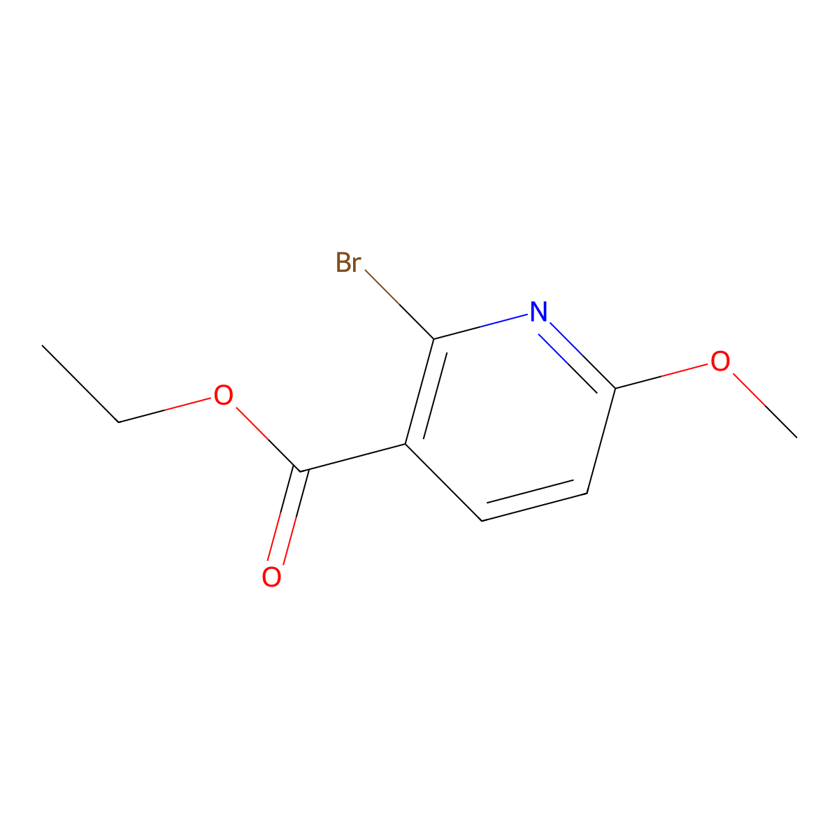 Ethyl 2-bromo-6-methoxynicotinate molecular structure, CAS 1805151-37-4