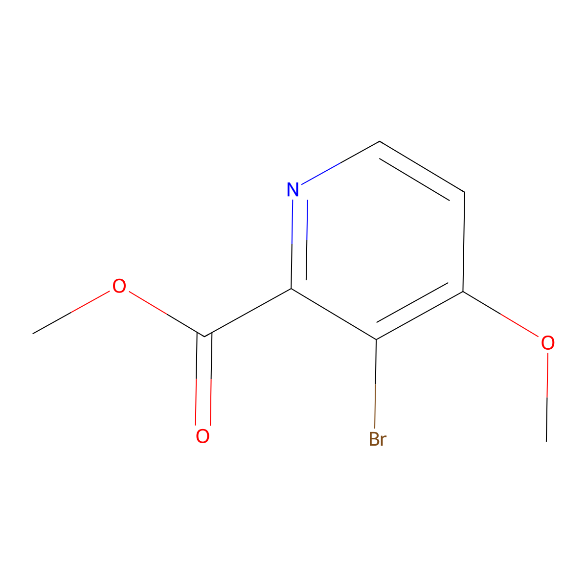 Methyl 3-bromo-4-methoxypicolinate molecular structure, CAS 1805151-46-5