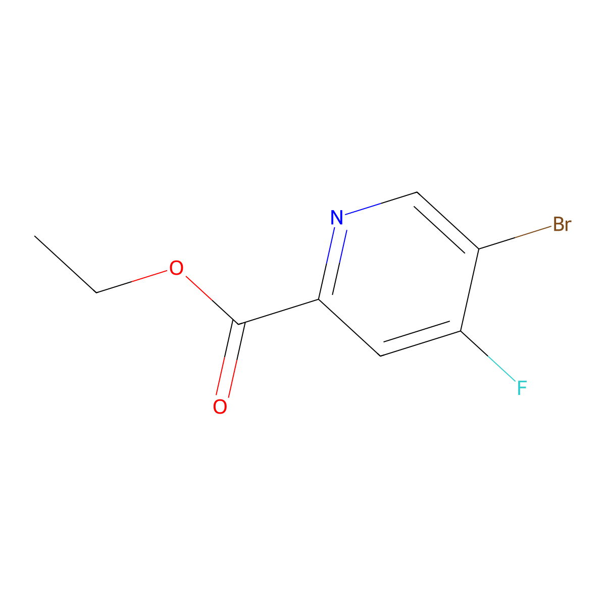 Ethyl 5-Bromo-4-fluoropyridine-2-carboxylate molecular structure, CAS 1805152-37-7