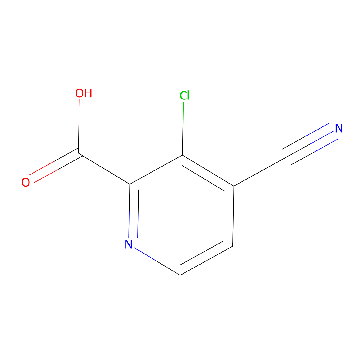 3-Chloro-4-cyanopicolinic acid molecular structure, CAS 1805153-36-9