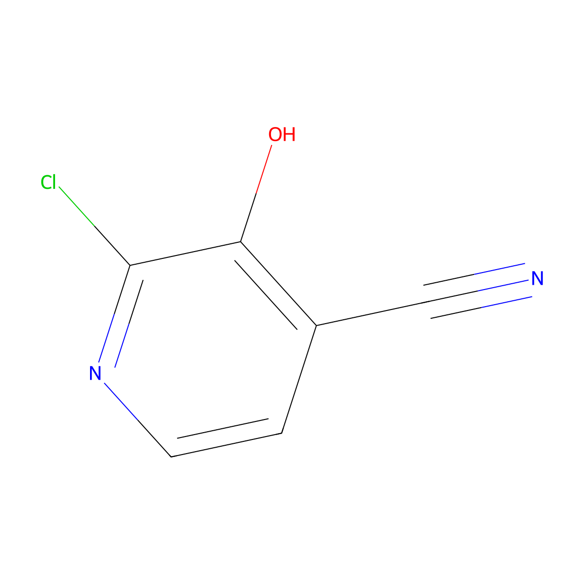 2-Chloro-3-hydroxyisonicotinonitrile molecular structure, CAS 1805156-67-5