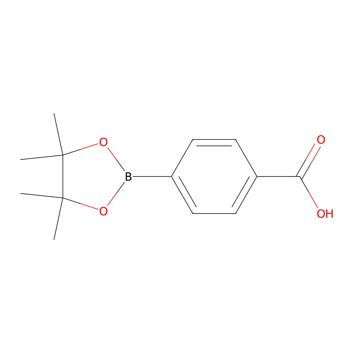 4-(4,4,5,5-Tetramethyl-1,3,2-dioxaborolan-2-yl)benzoic acid molecular structure, CAS 180516-87-4