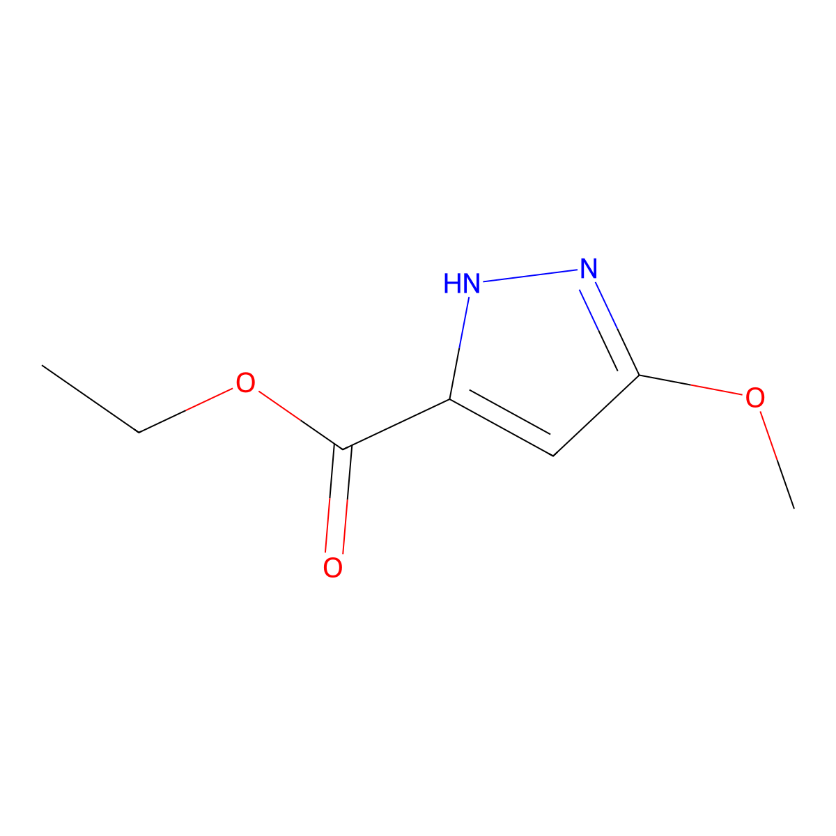 ethyl 5-methoxy-1H-pyrazole-3-carboxylate molecular structure, CAS 180518-75-6