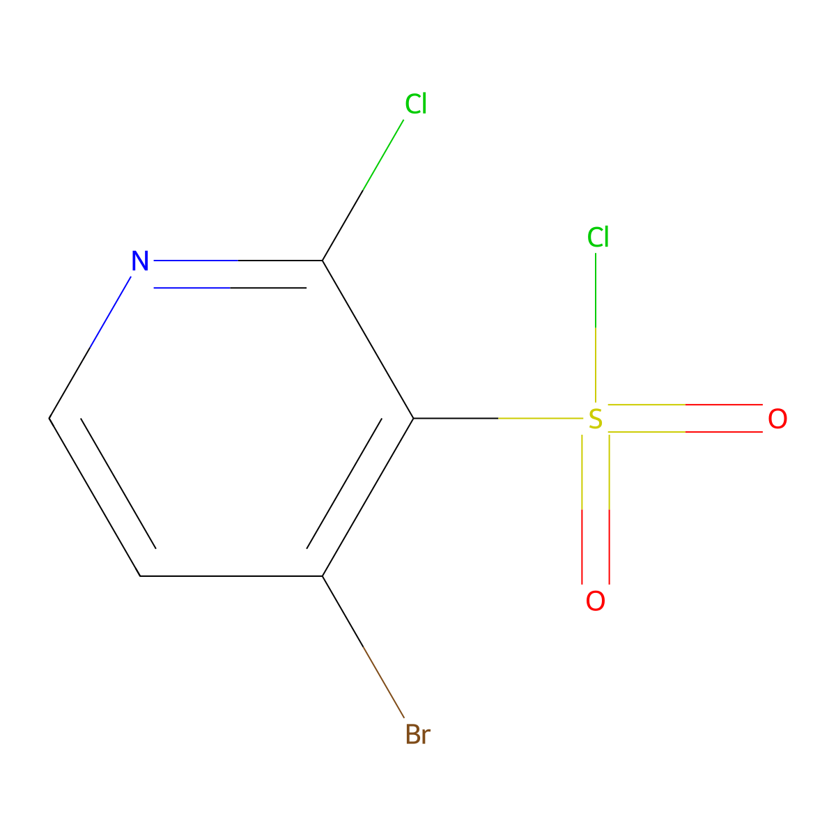 4-Bromo-2-chloropyridine-3-sulfonyl chloride molecular structure, CAS 1805185-69-6