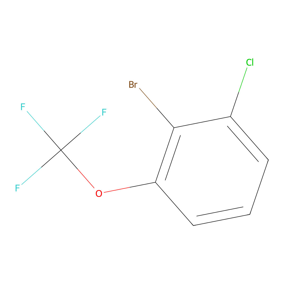 1-Bromo-2-chloro-6-(trifluoromethoxy)benzene molecular structure, CAS 1805185-81-2