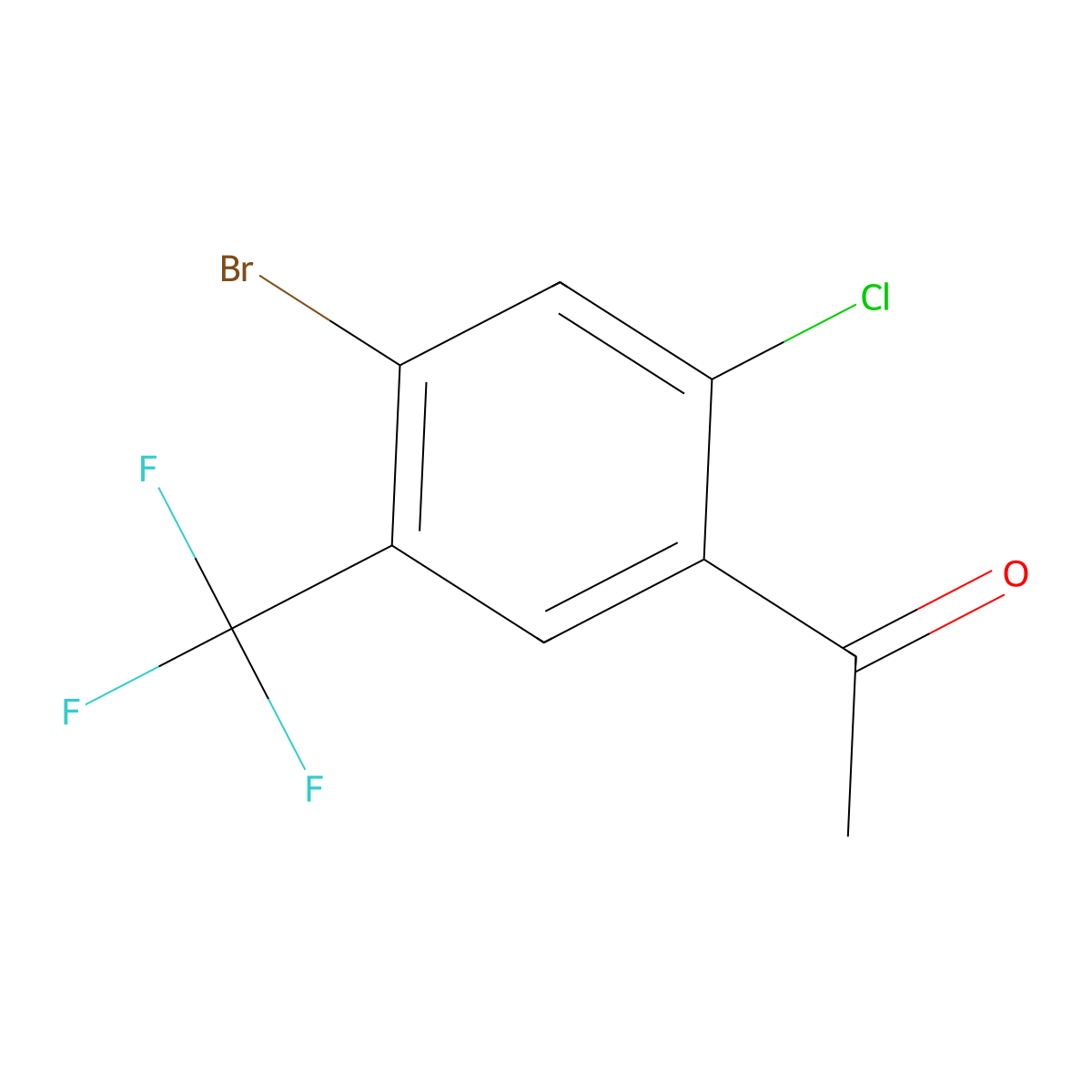 4'-Bromo-2'-chloro-5'-(trifluoromethyl)acetophenone molecular structure, CAS 1805186-01-9