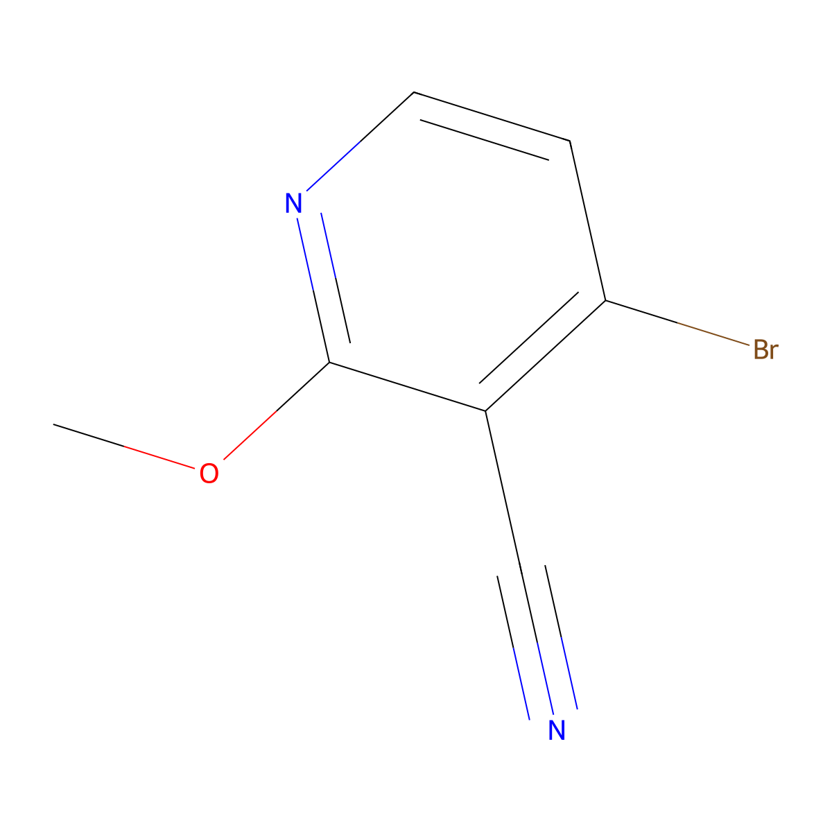 4-Bromo-2-methoxynicotinonitrile molecular structure, CAS 1805188-55-9