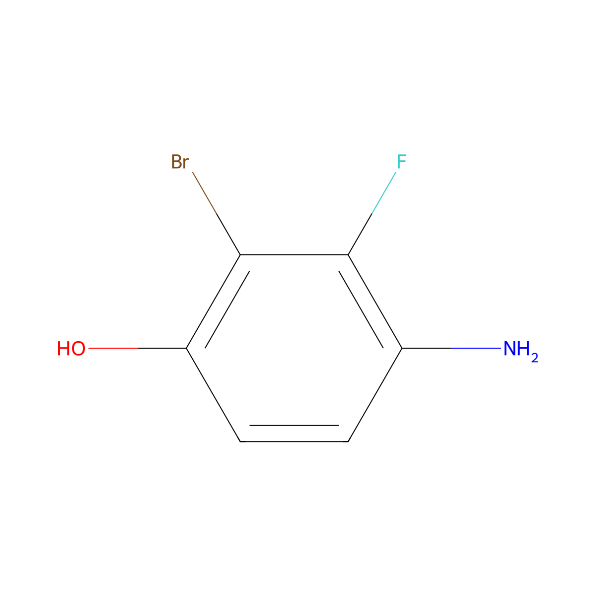 4-Amino-2-bromo-3-fluorophenol molecular structure, CAS 1805189-66-5