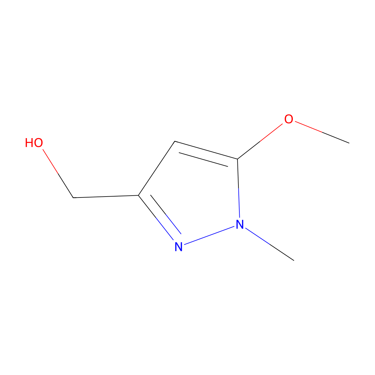 5-Methoxy-1-methyl-1H-pyrazole-3-methanol molecular structure, CAS 180519-10-2