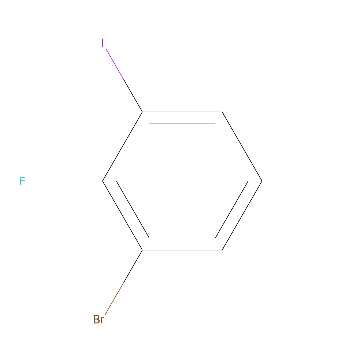1-Bromo-2-fluoro-3-iodo-5-methylbenzene molecular structure, CAS 1805192-08-8