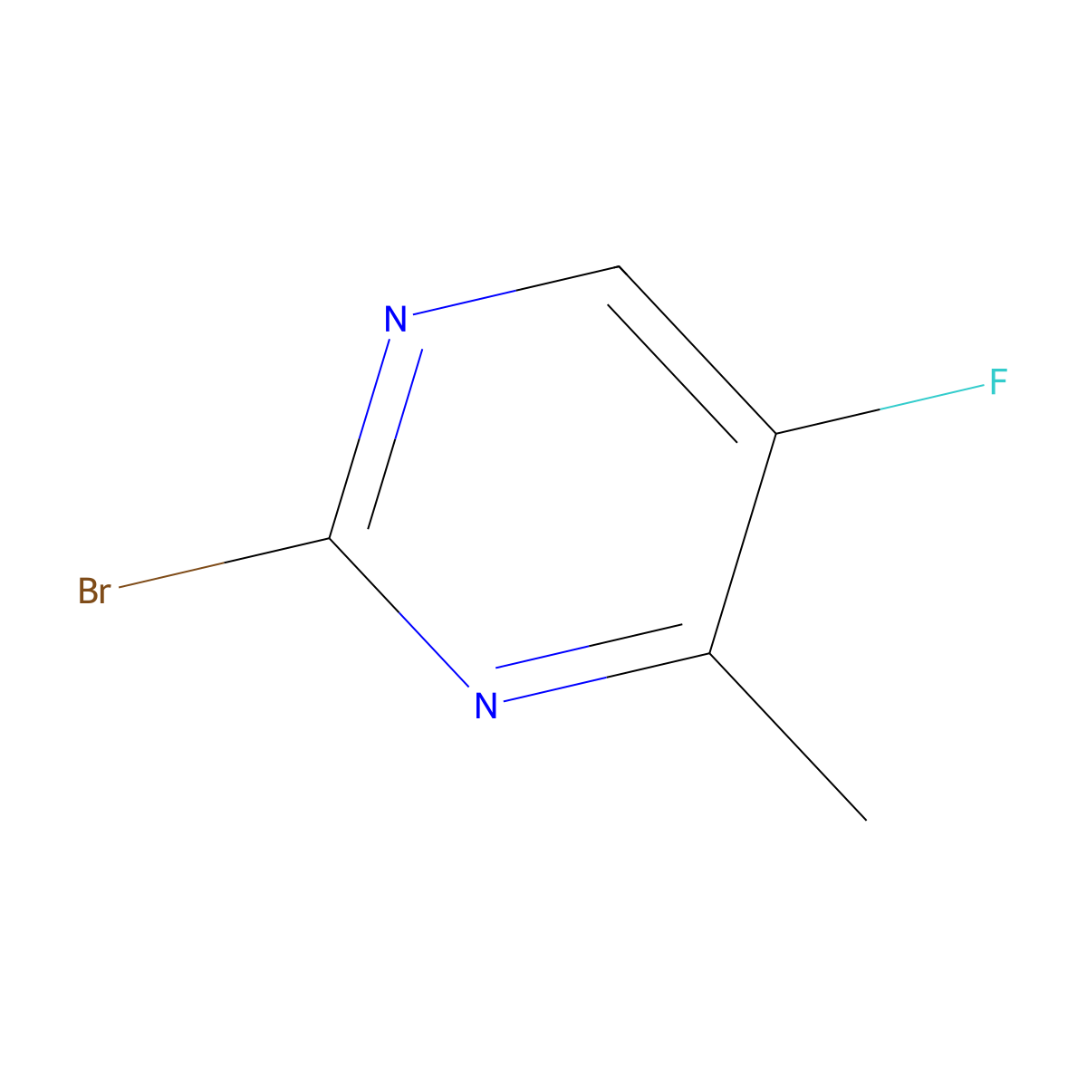 2-Bromo-5-fluoro-4-methylpyrimidine molecular structure, CAS 1805192-57-7