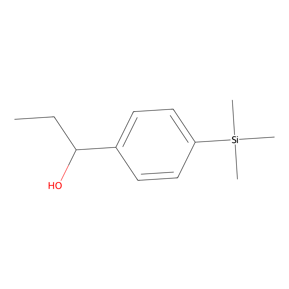 alpha-Ethyl-4-(trimethylsilyl)benZenemethanol molecular structure, CAS 18052-25-0