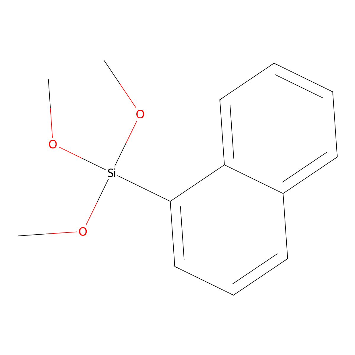 1-(Trimethoxysilyl)naphthalene molecular structure, CAS 18052-76-1