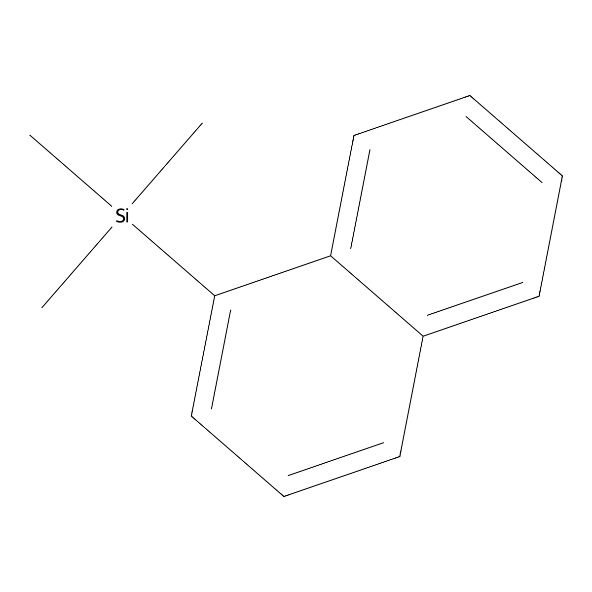 Silane, trimethyl-1-naphthalenyl- molecular structure, CAS 18052-80-7