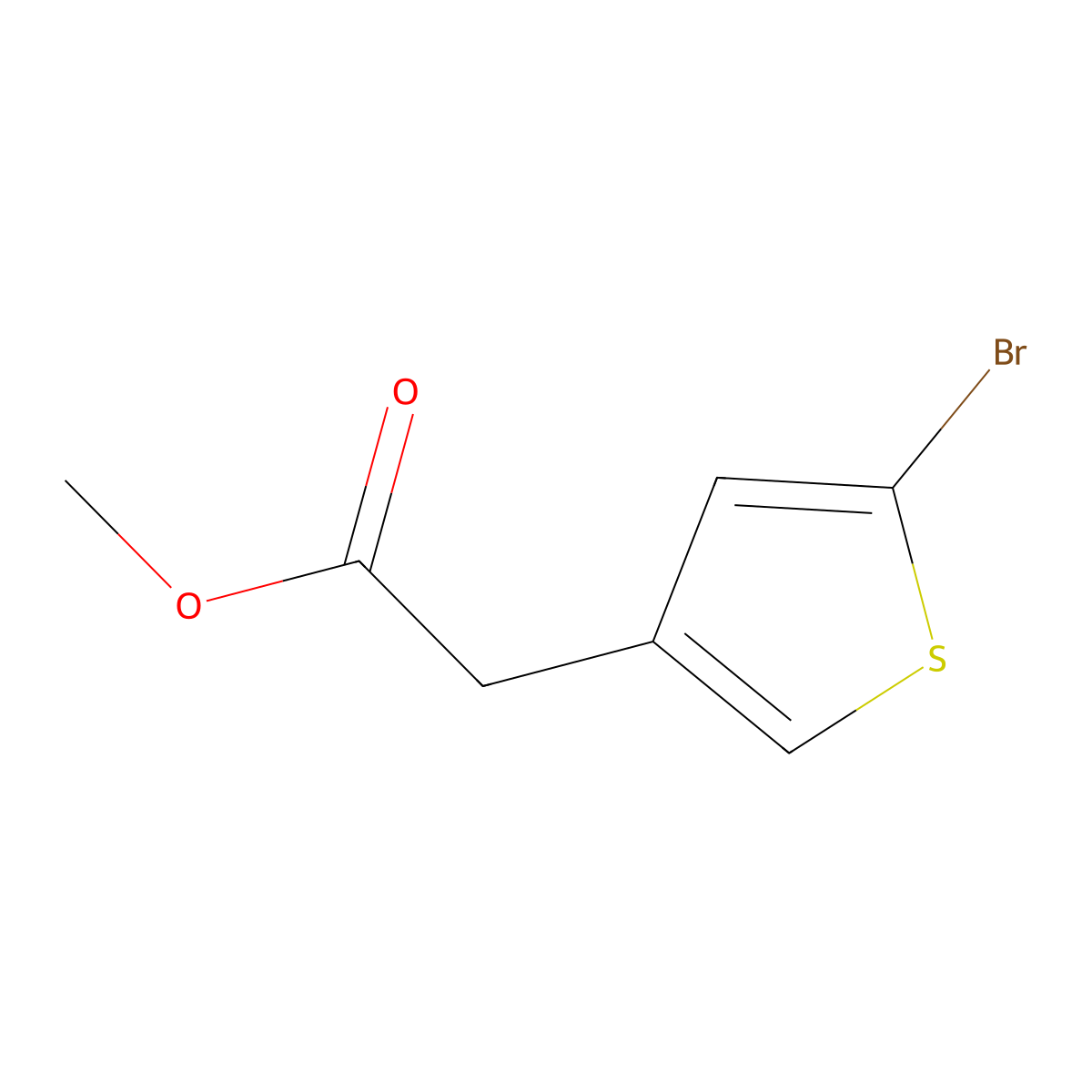 Methyl 2-bromothiophene-4-acetate molecular structure, CAS 1805221-27-5