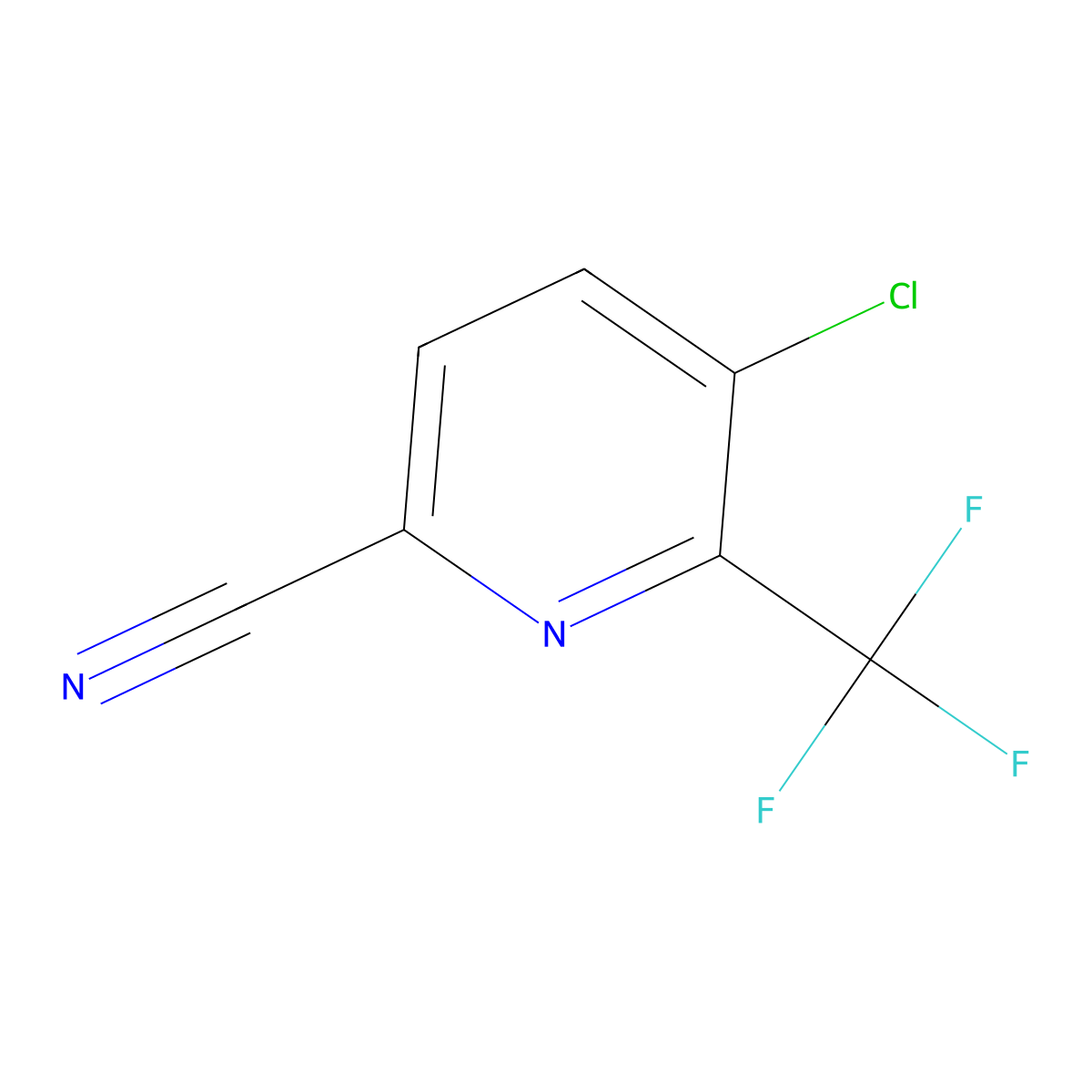 5-Chloro-6-(trifluoromethyl)picolinonitrile molecular structure, CAS 1805223-95-3