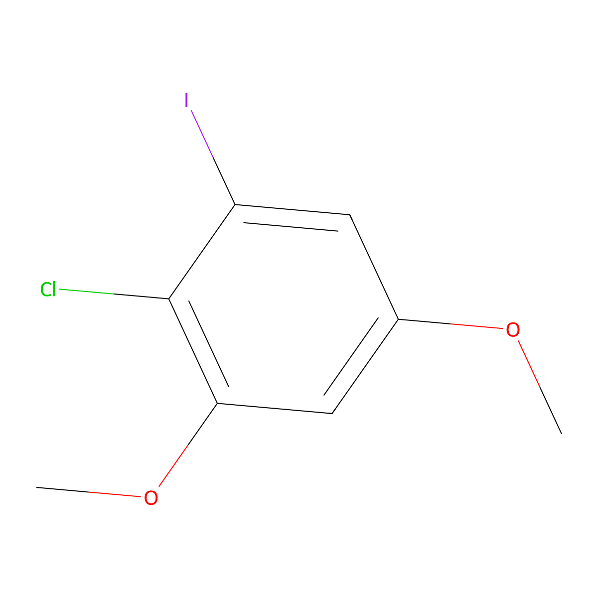 2-Chloro-1-iodo-3,5-dimethoxybenzene molecular structure, CAS 1805224-20-7